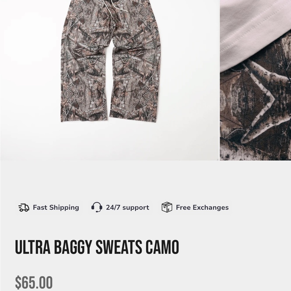 Ultra Baggy Camo Sweatpants